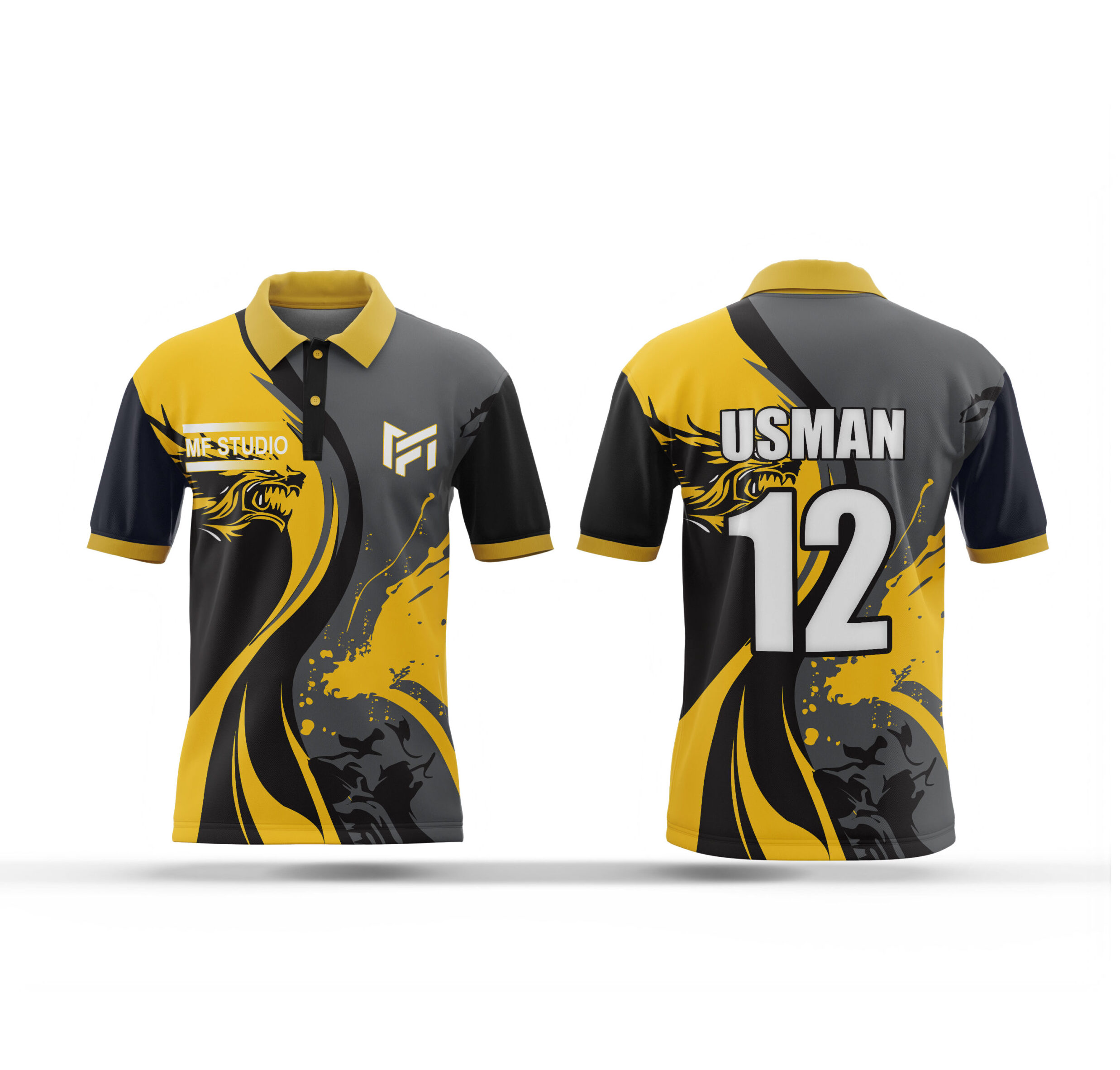 MF Studio Customized T-Shirt | Export Quality – Your Name & Number (MF-006)