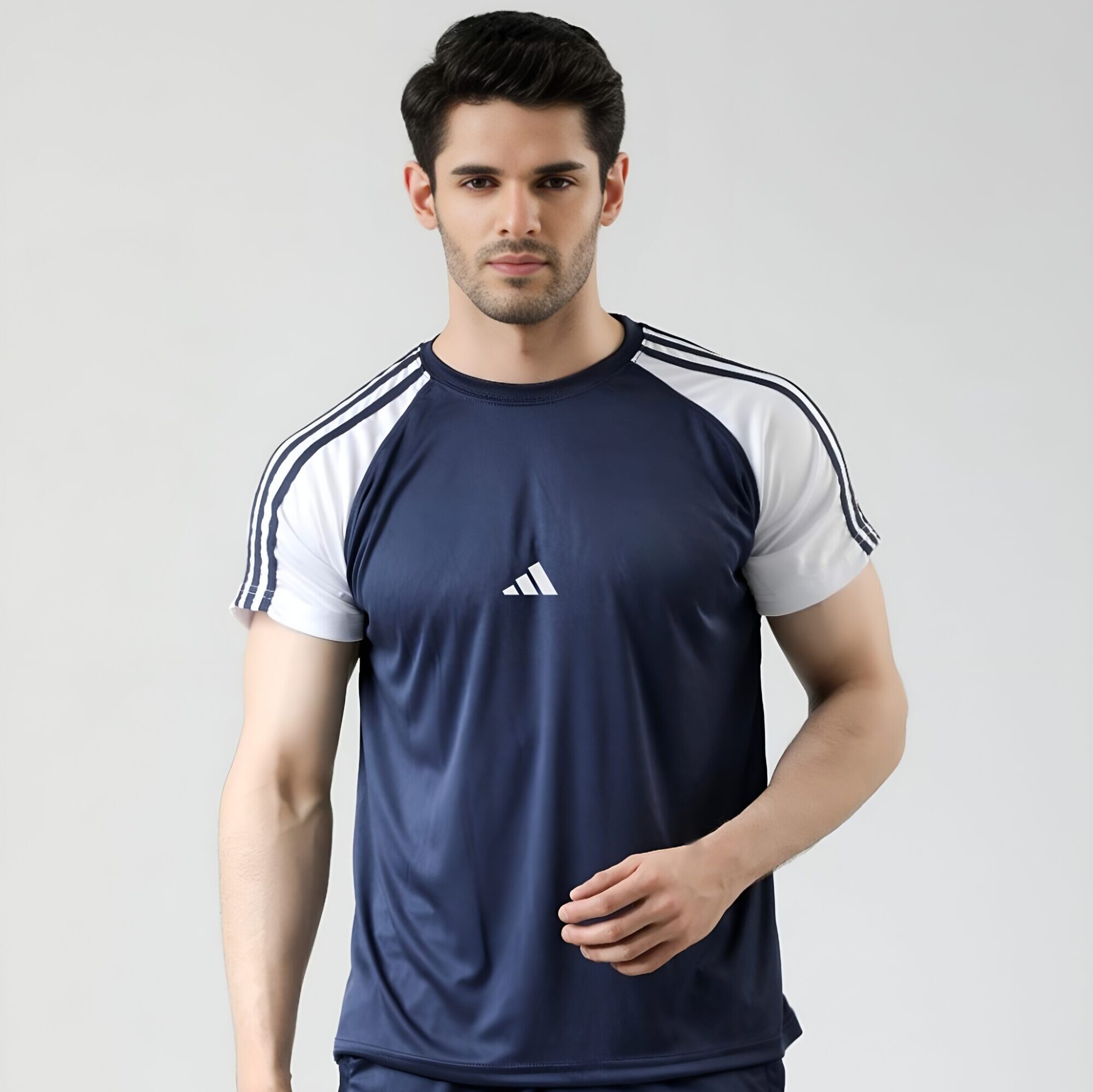 Adidas T-Shirt Navy & White by MF Studio – Stylish & Comfortable