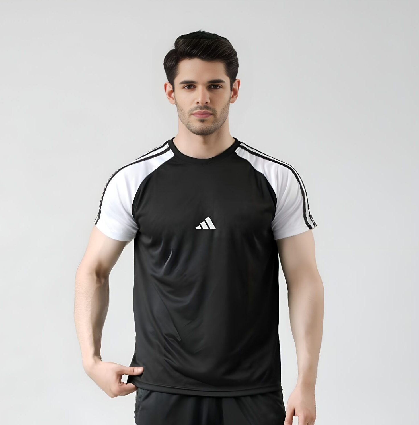Adidas-Style Summer Tracksuit –  Black & White| MF Studio