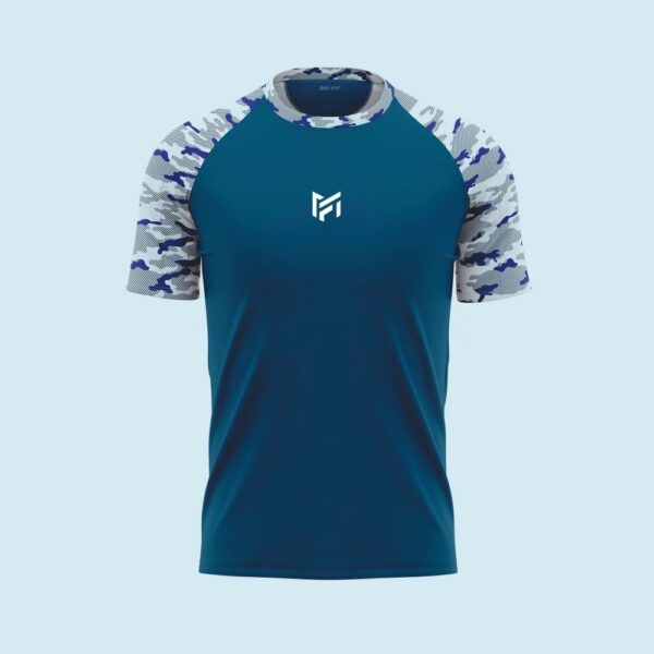 MF Studio Dry-Fit Raglan - Mid Blue Camo Performance Tee