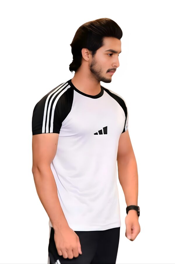 Adidas-Style Summer Tracksuit – White & Black  | MF Studio. - Image 2