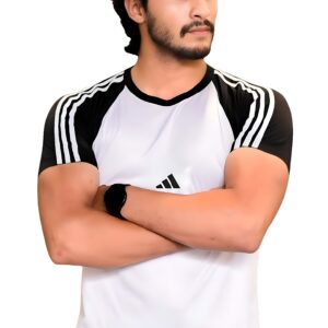 Adidas T-Shirt White & Black by MF Studio – Stylish & Comfortable