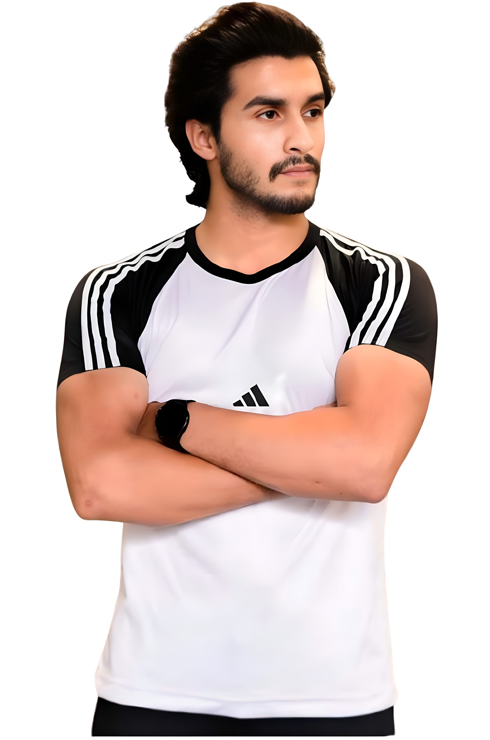 Adidas T-Shirt White & Black by MF Studio – Stylish & Comfortable