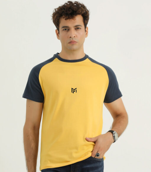 MF Studio Yellow & Black T-Shirt – Sports & Casual Wear