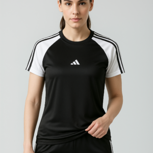 Girls Summer Tracksuit – Black & White | Lightweight & Trendy Women’s Sportswear