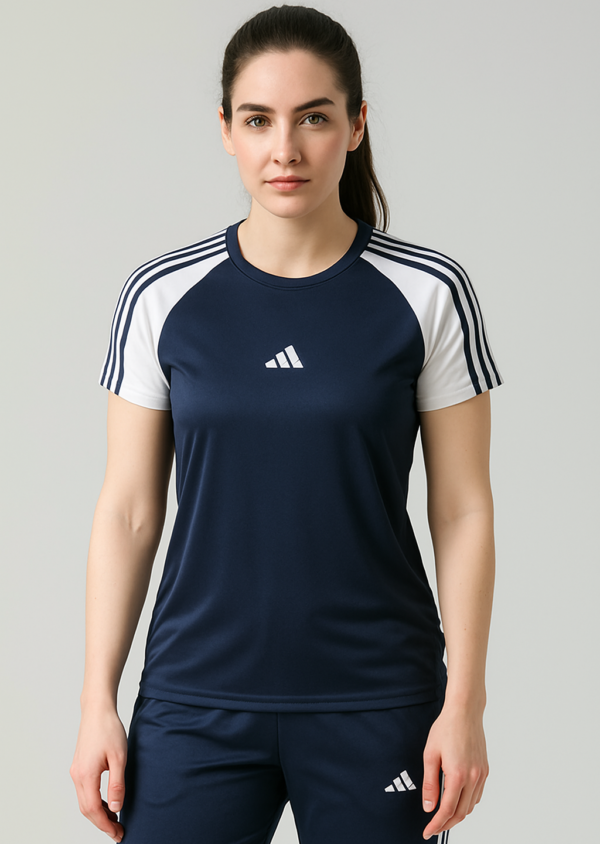 Girls Navy & White Tracksuit – Stylish Summer 2-Piece for Women | Branded Sportswear - Image 2