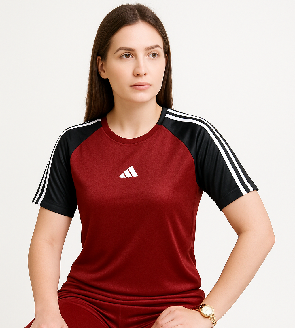 Adidas-Style Girls’ T-Shirt – Dry Fit Quality