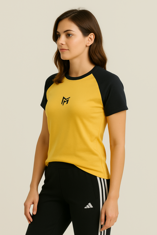 Girls Yellow & Black Tracksuit – Export Quality Mesh Fabric for Casual Wear & Gymwear | Adidas-Style 2-Piece Set by MF Studio - Image 6